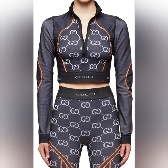 Gucci - GGcropped jersey top sz Small - Picture 1 of 7